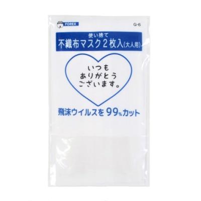 不織布マスク２枚入り（名刺ポケット付き）