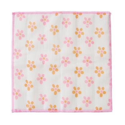 かや織ふきん１枚（ペールフラワー）