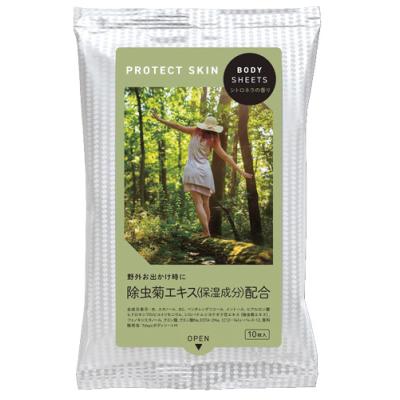 ボディシート　ＰＲＯＴＥＣＴ　ＳＫＩＮ　シトロネラの香り１０枚入