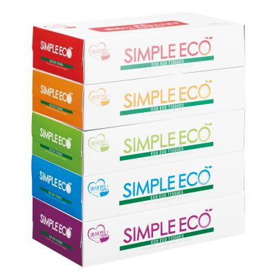 シンプルエコＢＯＸティッシュ１００Ｗ５個組
